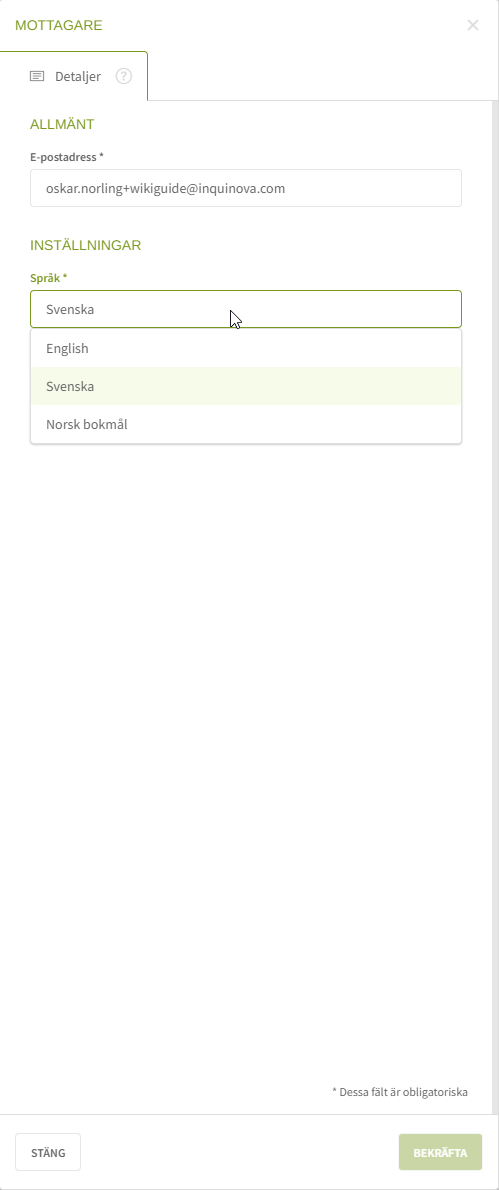 Fig. 5: Formulär - extern notifieringsmottagare byt språk